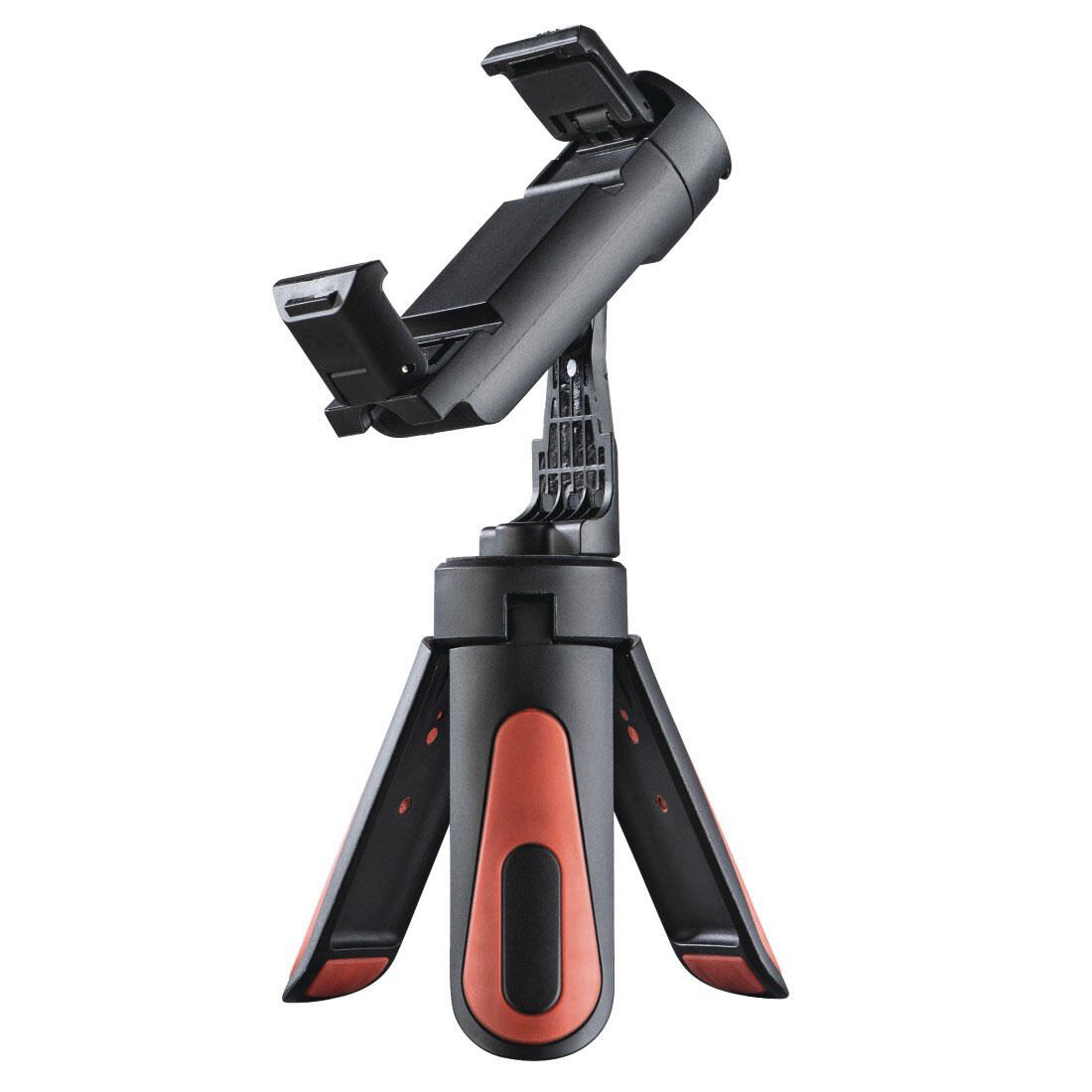 hama Pocket II Rotation Ministativ für Smartphones schwarz, rot.
