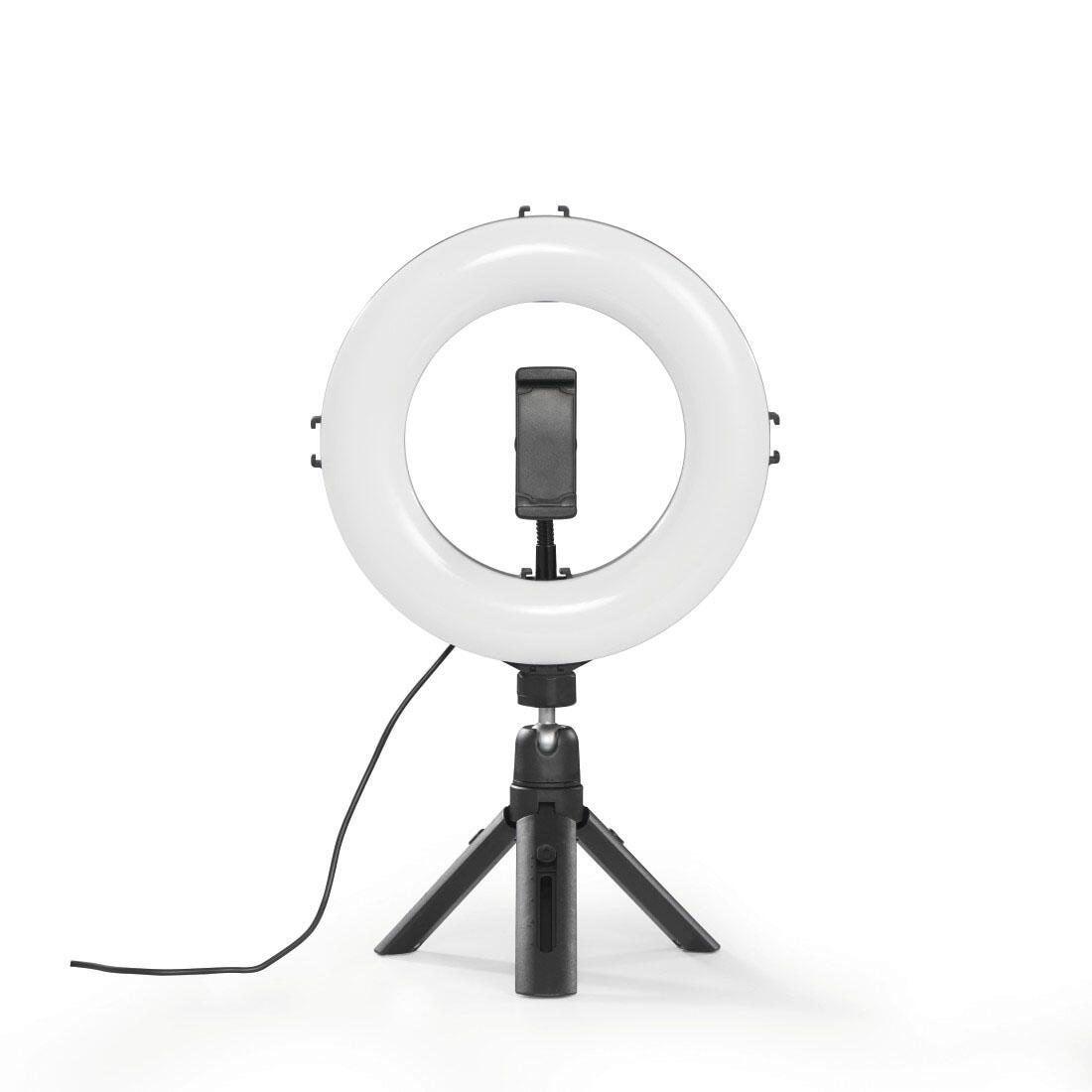 Hama LED-Ringlicht mit Stativ 9 W schwarz