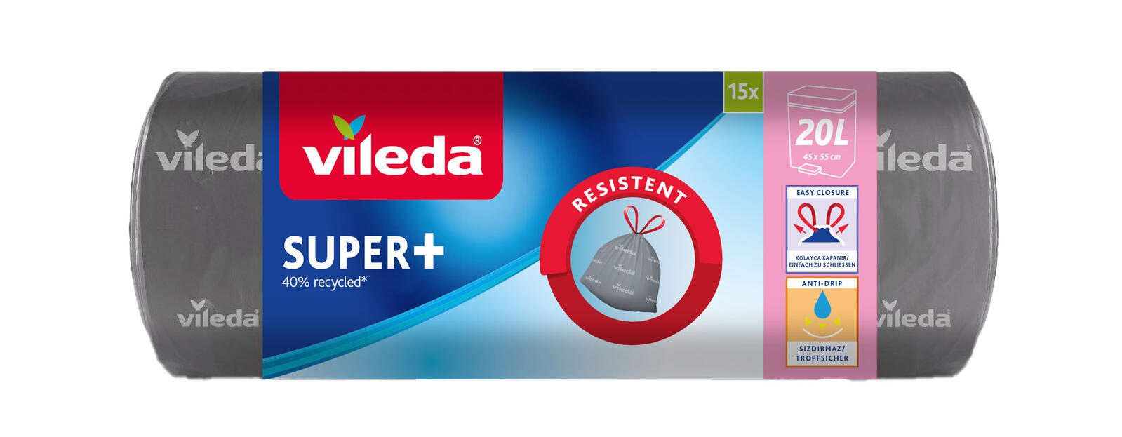 vileda Müllbeutel 20,0 l grau