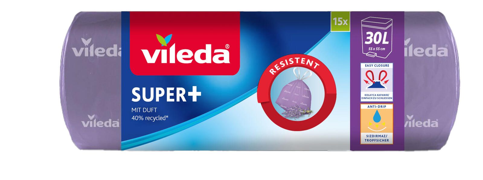 vileda Müllbeutel 30,0 l lila