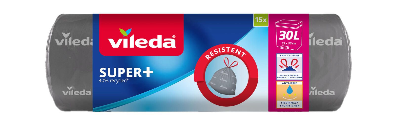 vileda Müllbeutel 30,0 l grau