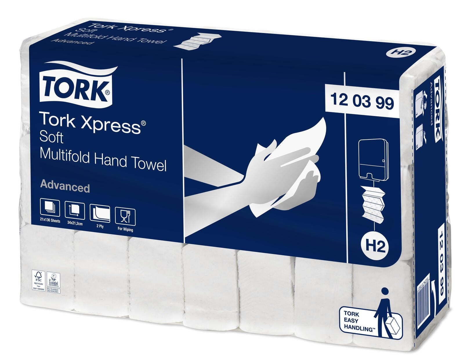 TORK Papierhandtücher Xpress® H2 Advanced 2-lagig