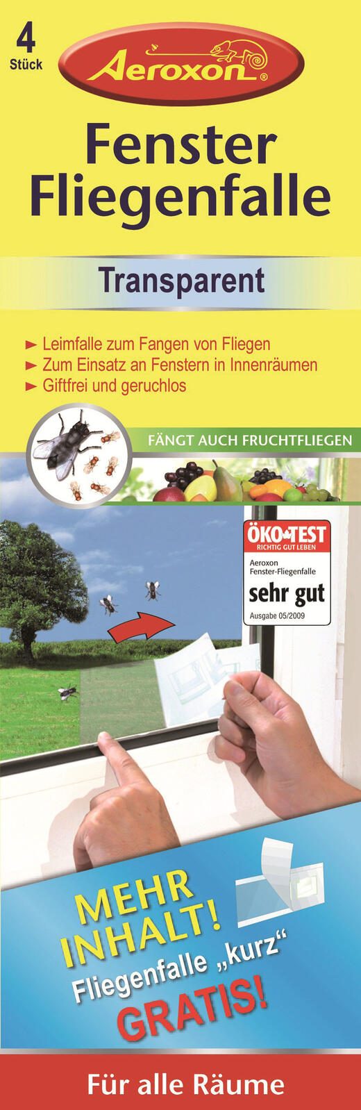 Aeroxon Fliegenfänger transparent