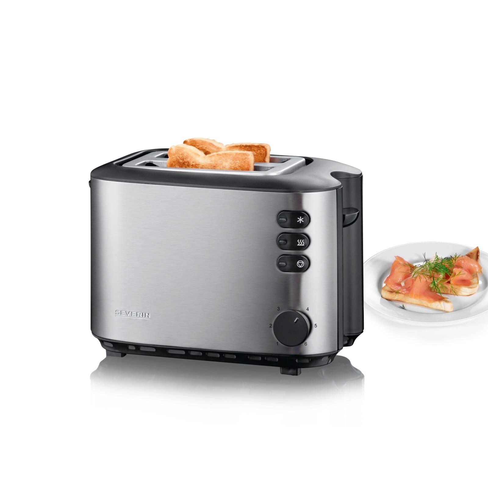 SEVERIN AT 2514 Toaster 850 W silber/schwarz