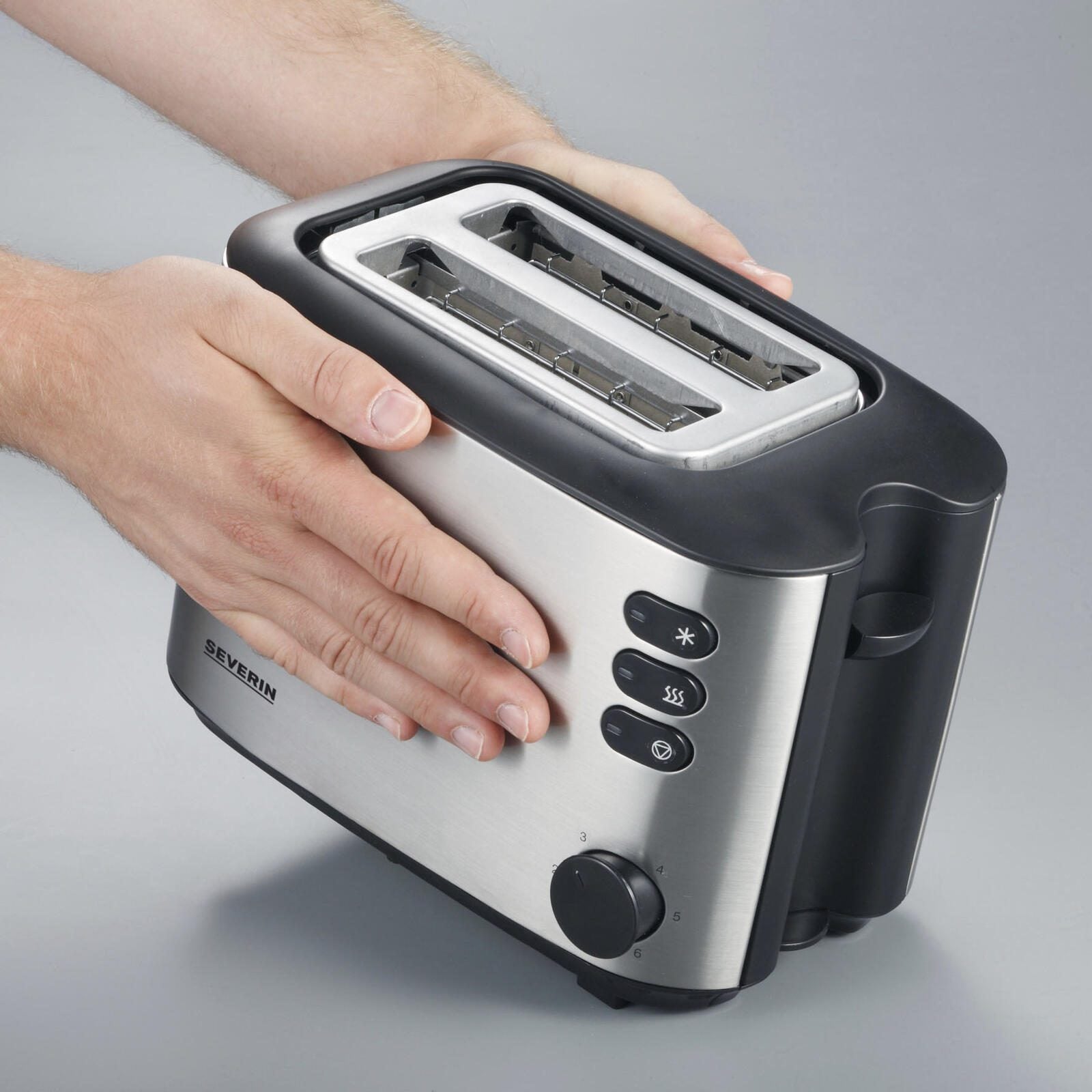 SEVERIN AT 2514 Toaster 850 W silber/schwarz