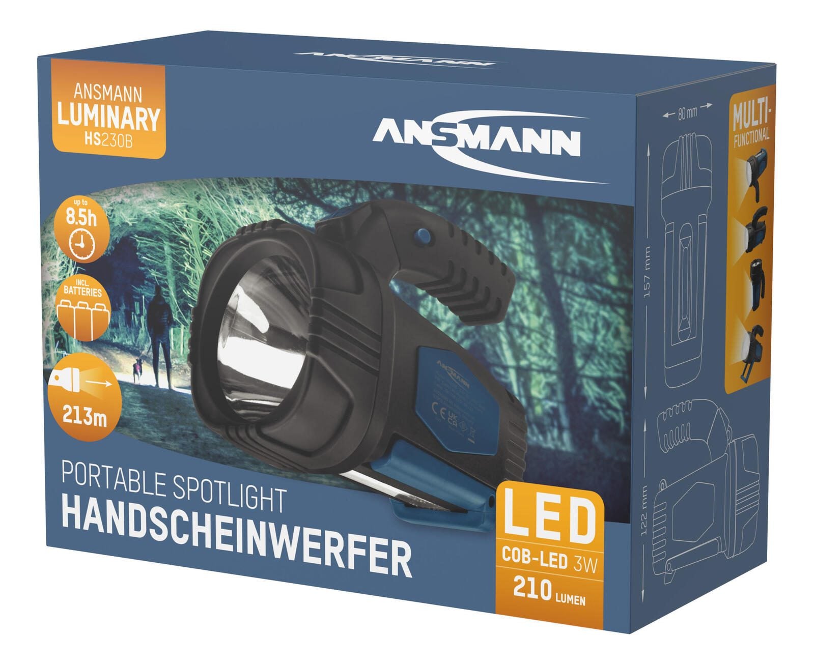 ANSMANN Handscheinwerfer blau