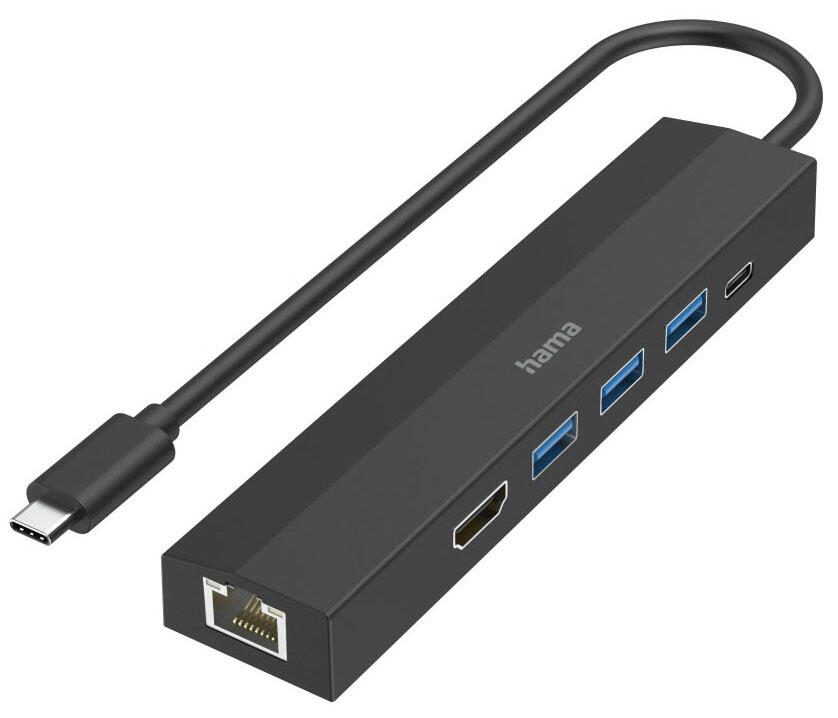 Hama Multiport-Adapter USB-C-Hub Multiport 6 Ports