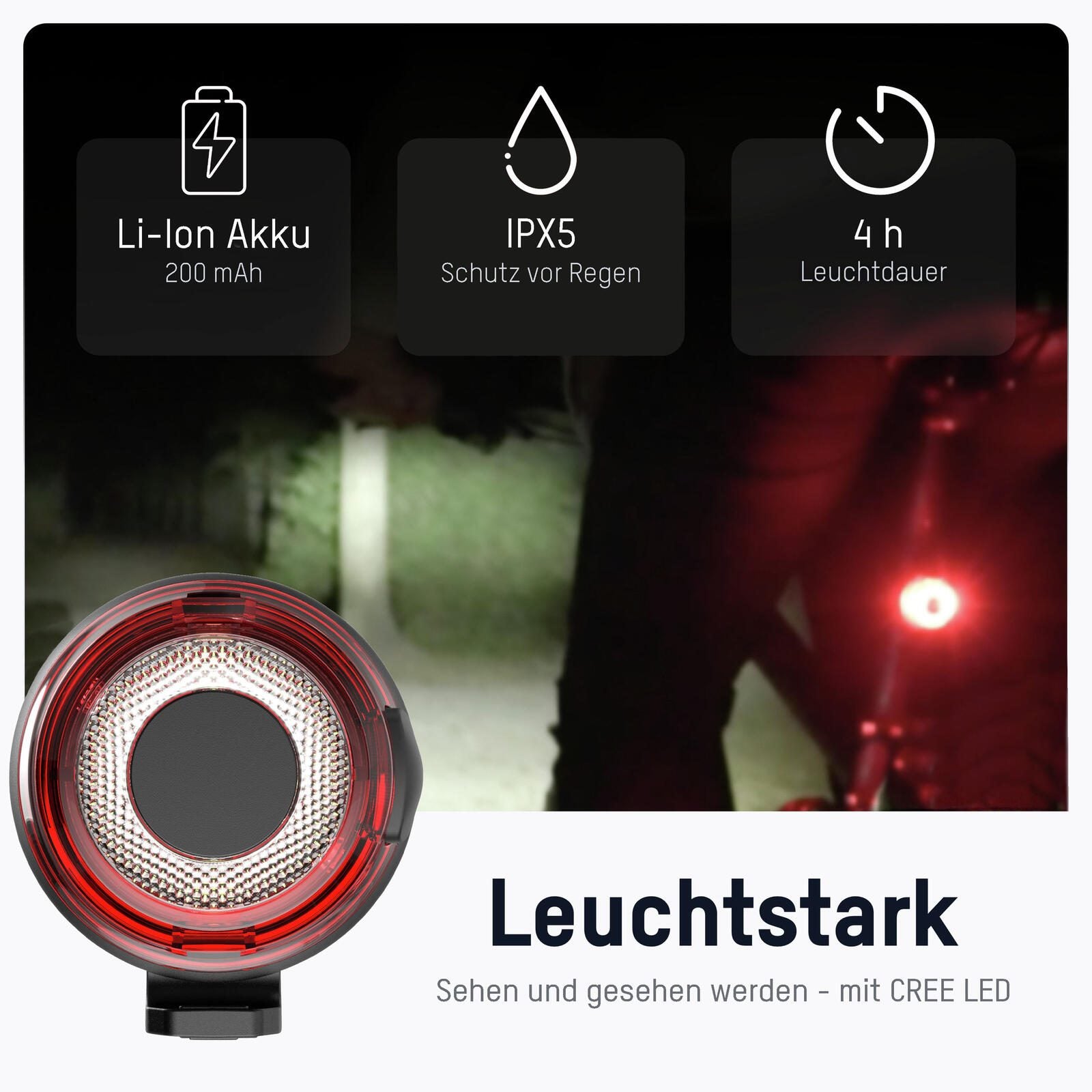 ANSMANN Fahrradbeleuchtung schwarz