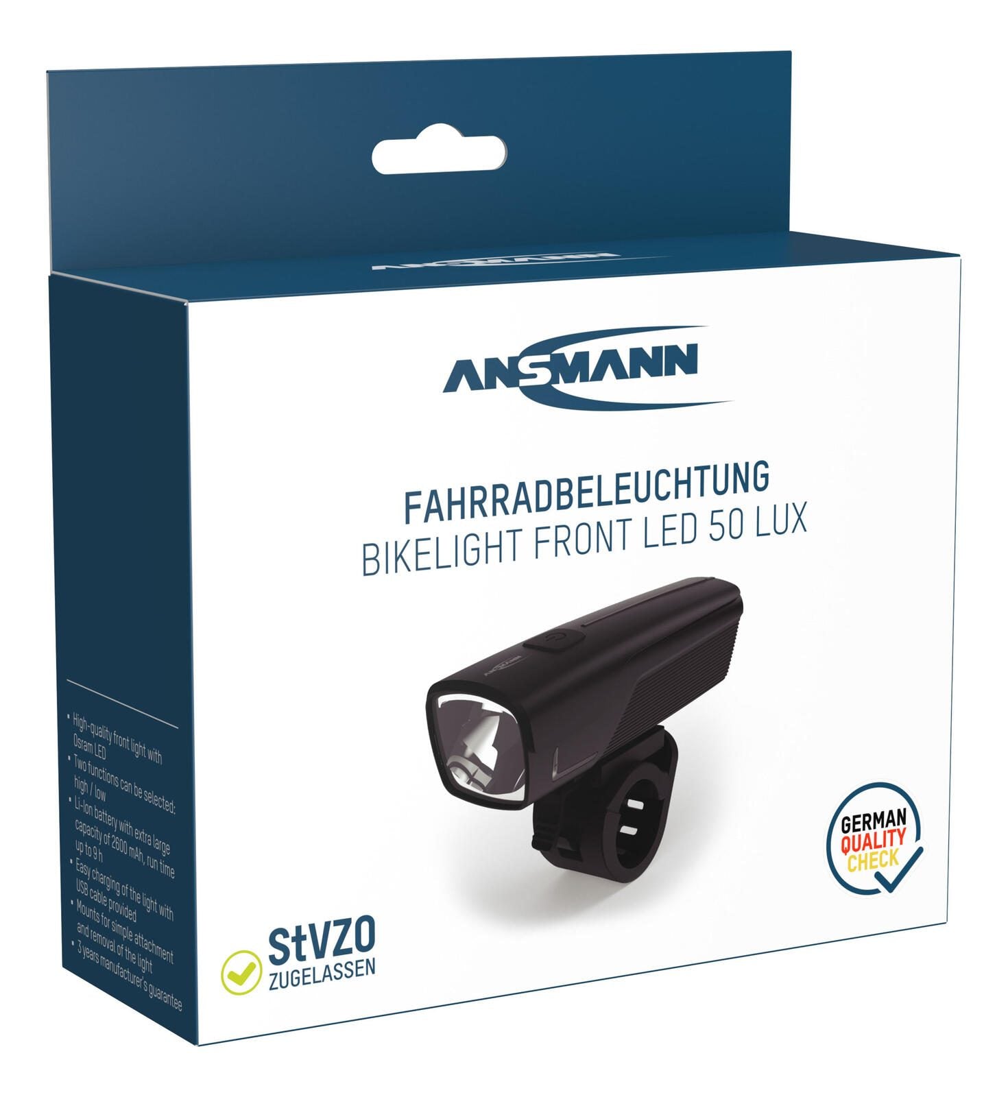 ANSMANN Fahrradbeleuchtung schwarz
