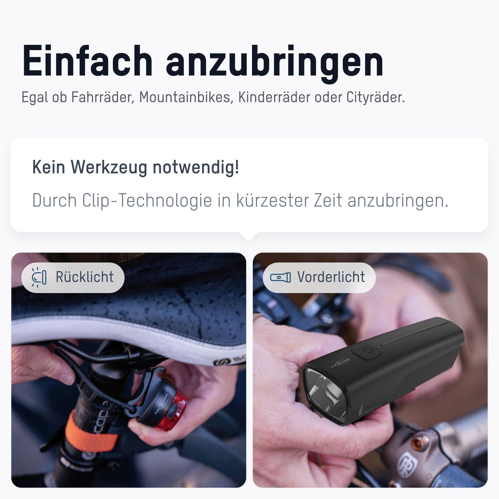 ANSMANN Fahrradbeleuchtung schwarz