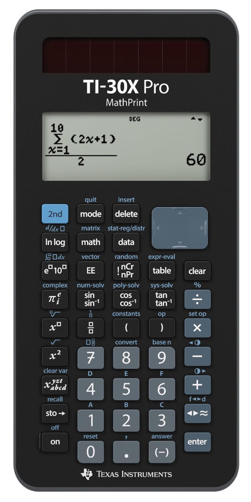 TEXAS INSTRUMENTS TI-30X Pro MathPrint™ Wissenschaftlicher Taschenrechner schwarz