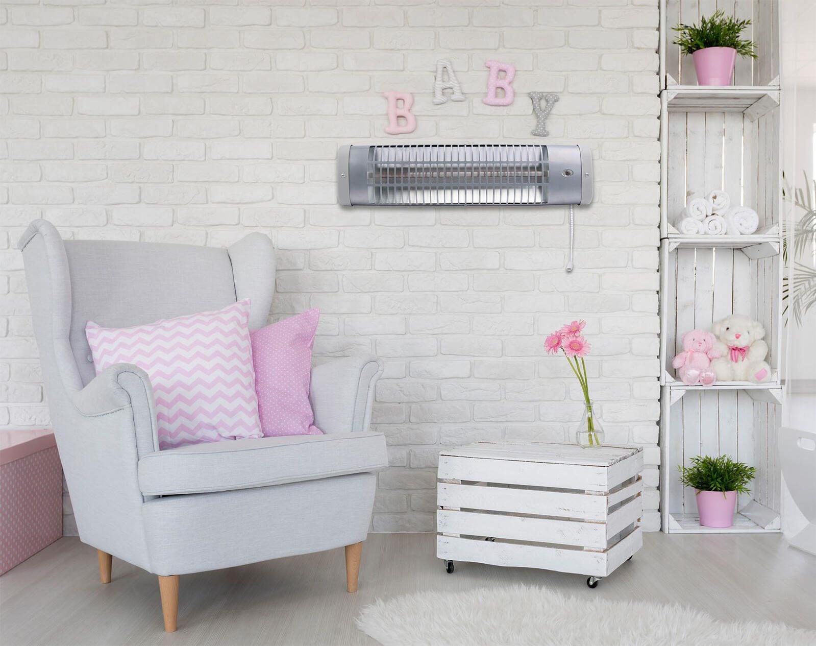 Babyruf BR 60 Infrarot-Heizstrahler Wandmontage 600 W