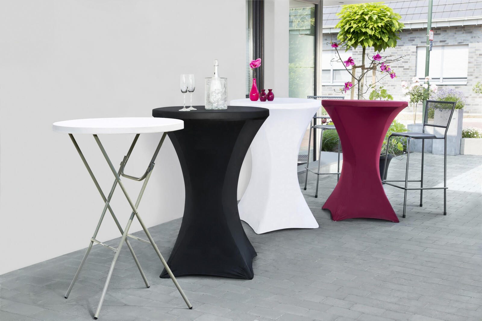 Stehtischhusse weiß Ø 85cm Stehtischhusse