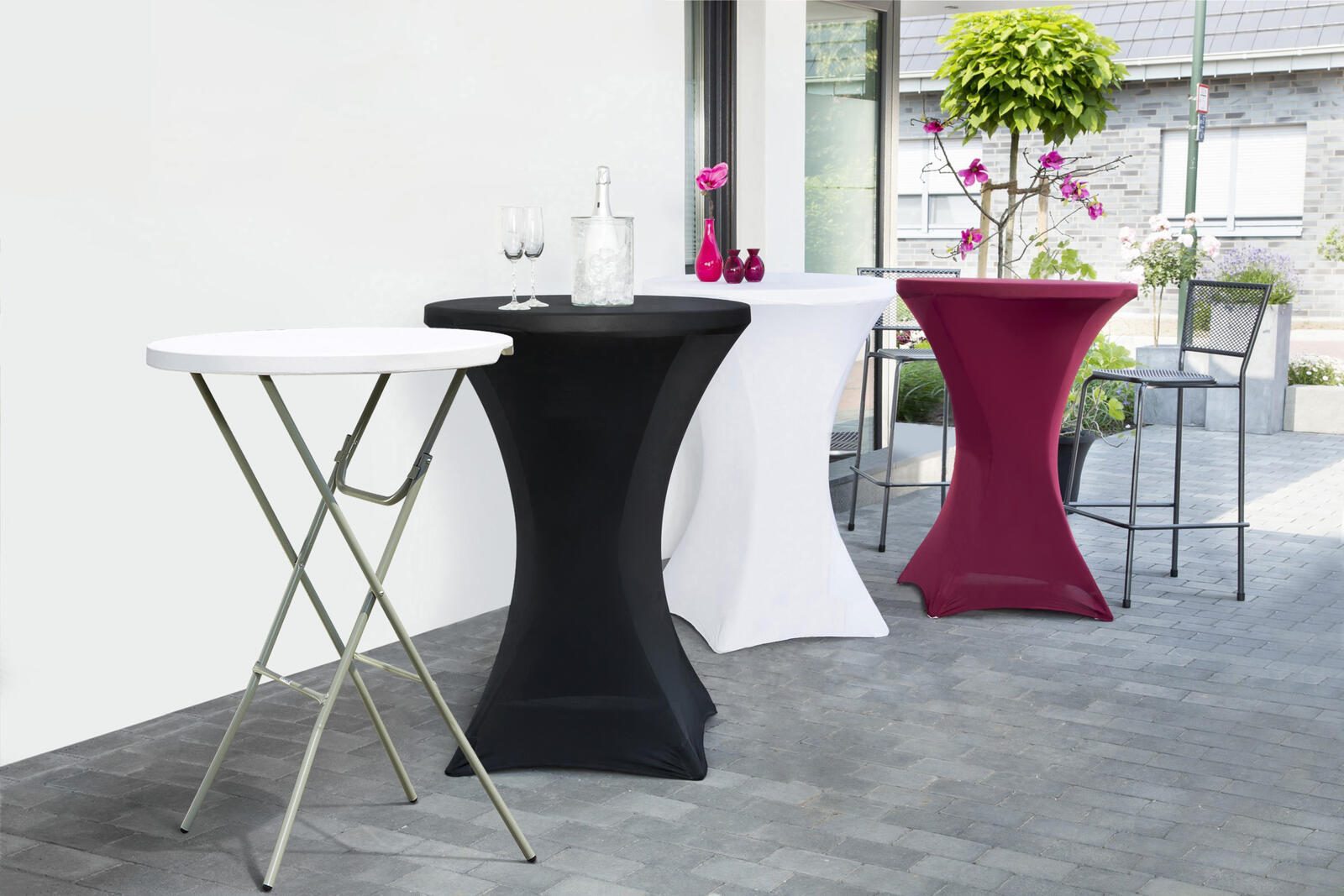 Stehtischhusse weiß Ø 85cm Stehtischhusse