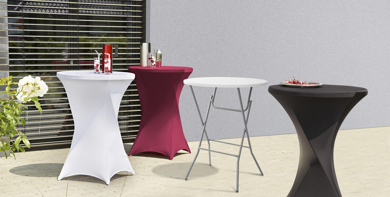 Stehtischhusse weiß Ø 85cm Stehtischhusse