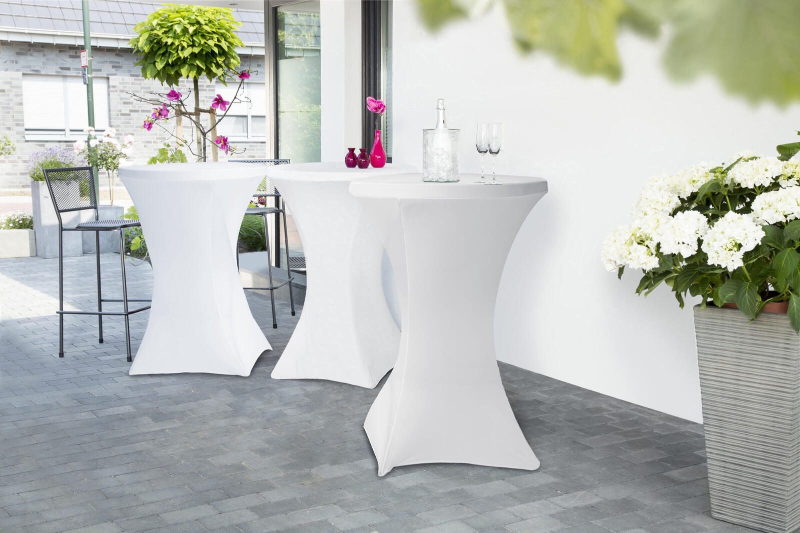 Stehtischhusse weiß Ø 85cm Stehtischhusse