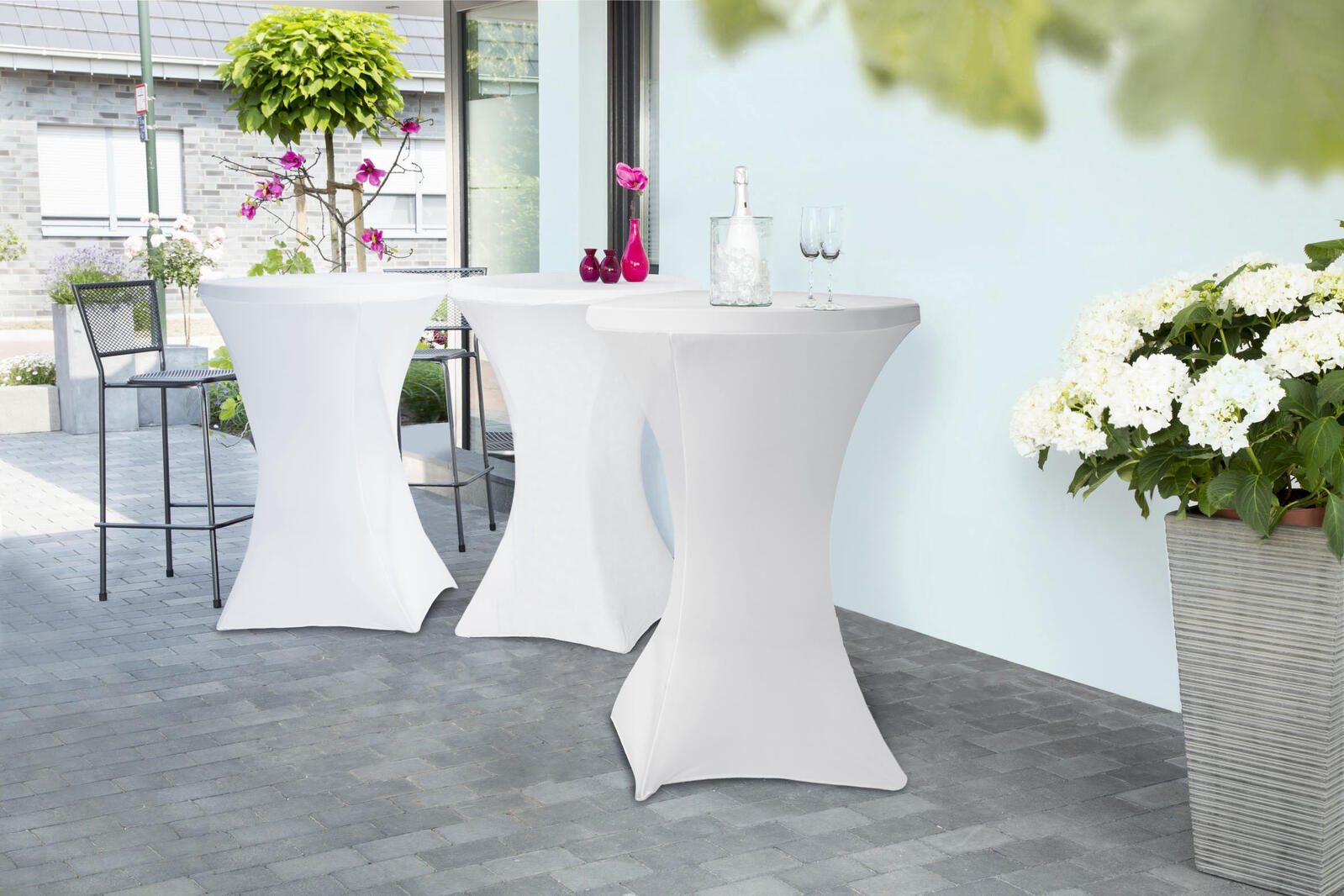 Stehtischhusse weiß Ø 85cm Stehtischhusse