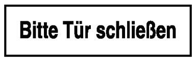 Hinweisaufkleber Bitte Tür schließen 25 cm x 7 cm