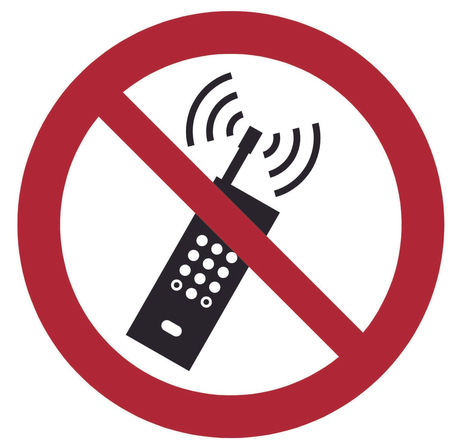 Verbotsaufkleber Handy benutzen verboten 10 cm