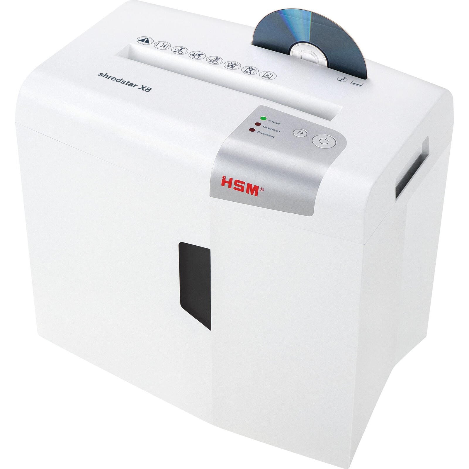 HSM Aktenvernichter shredstar X8 - Sicherheitsstufe 4 - Partikelschnitt - 4,5 x 30 mm - 8 Blatt