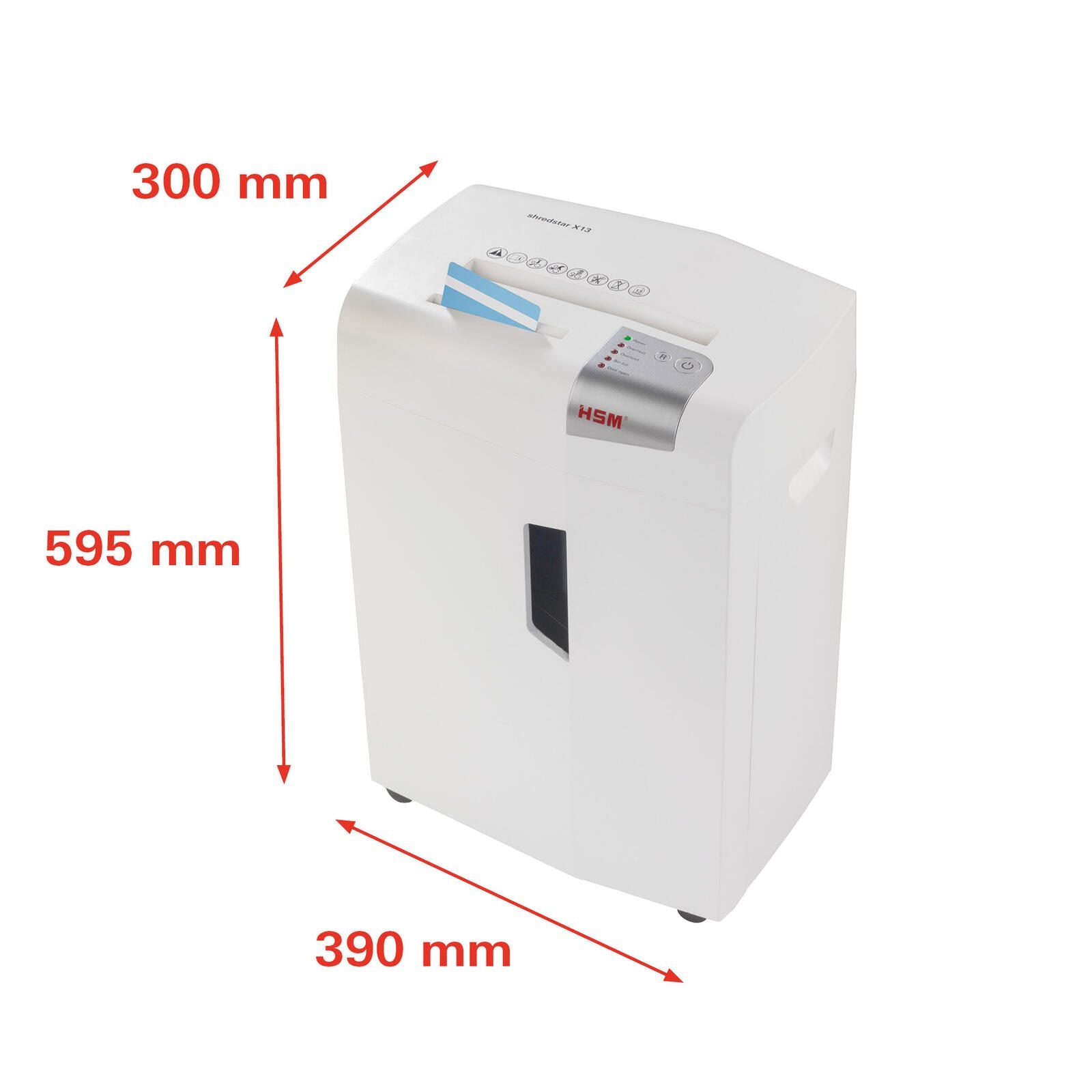 HSM Aktenvernichter shredstar X13 - Sicherheitsstufe 4 - Partikelschnitt - 4 x 37 mm - 13 Blatt