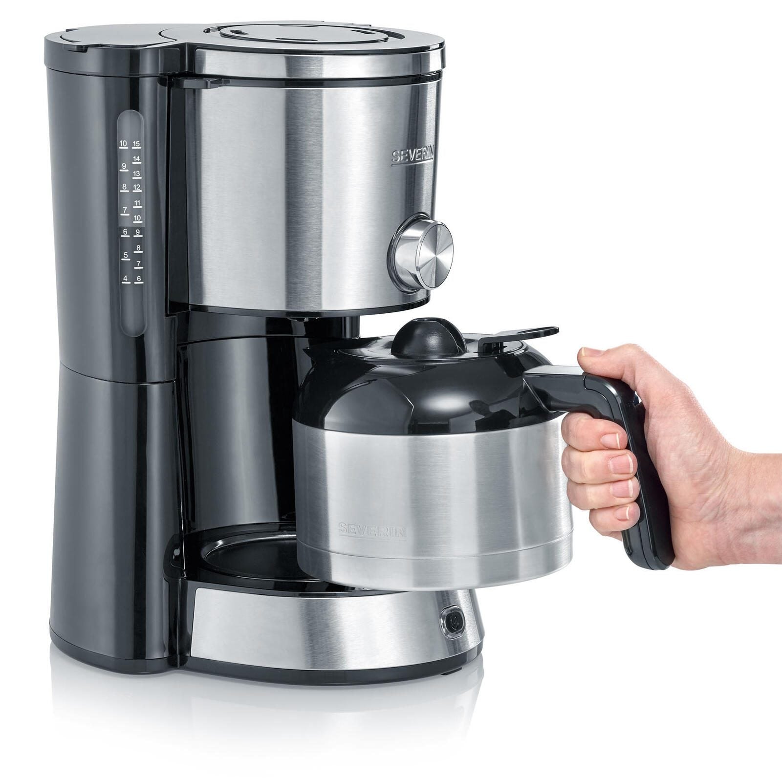 SEVERIN KA4845 Kaffeemaschine schwarz/Edelstahl