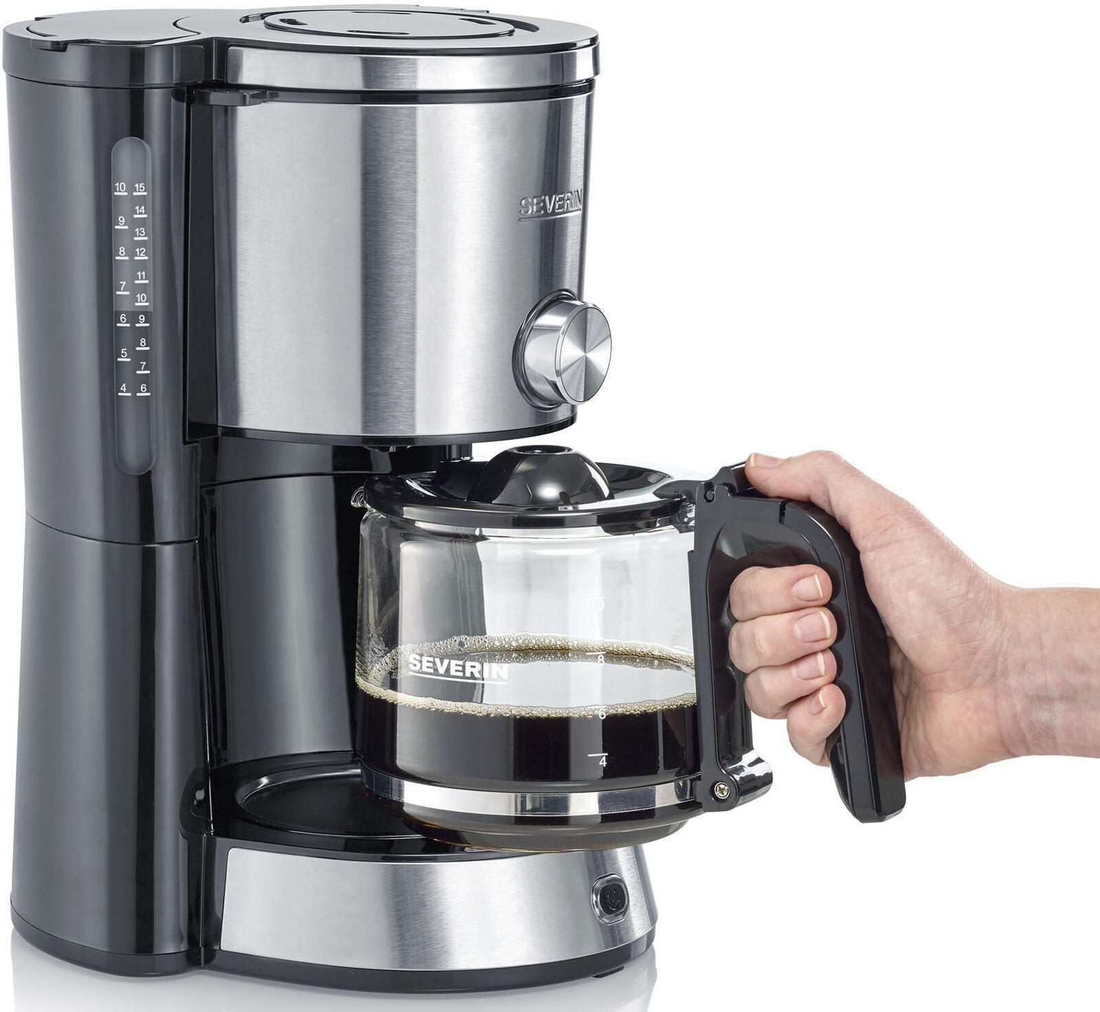 SEVERIN KA4825 Kaffeemaschine schwarz/Edelstahl