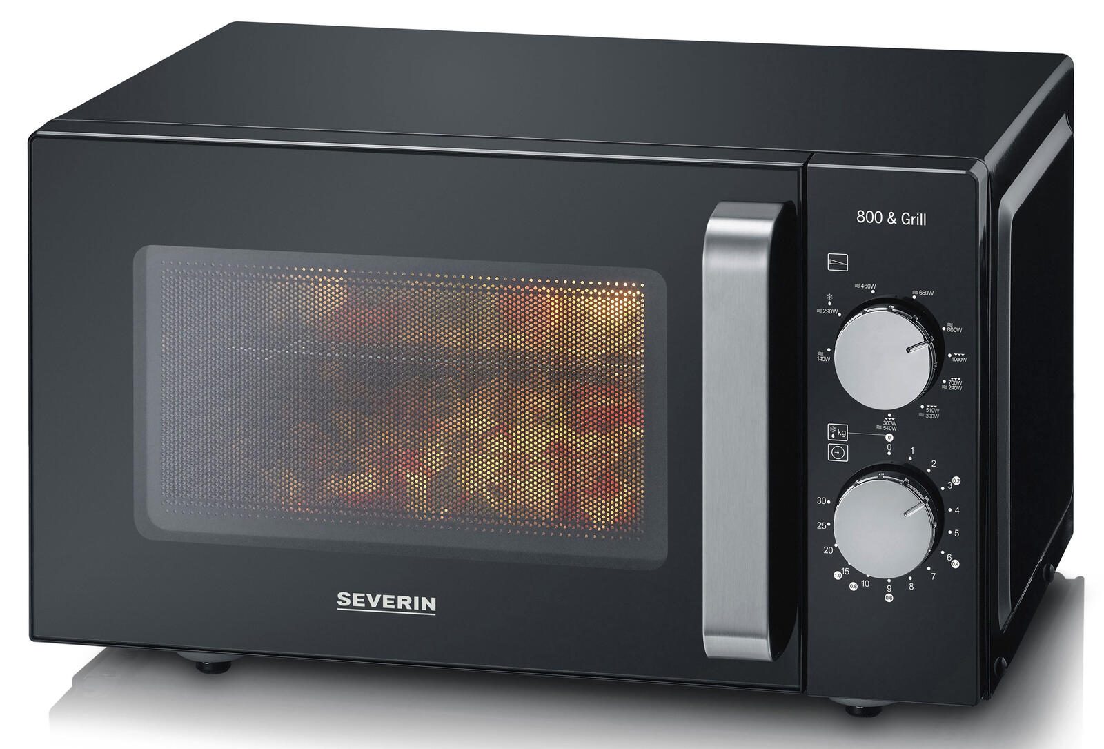 Severin Mikrowelle MW 7762 schwarz, edelstahl