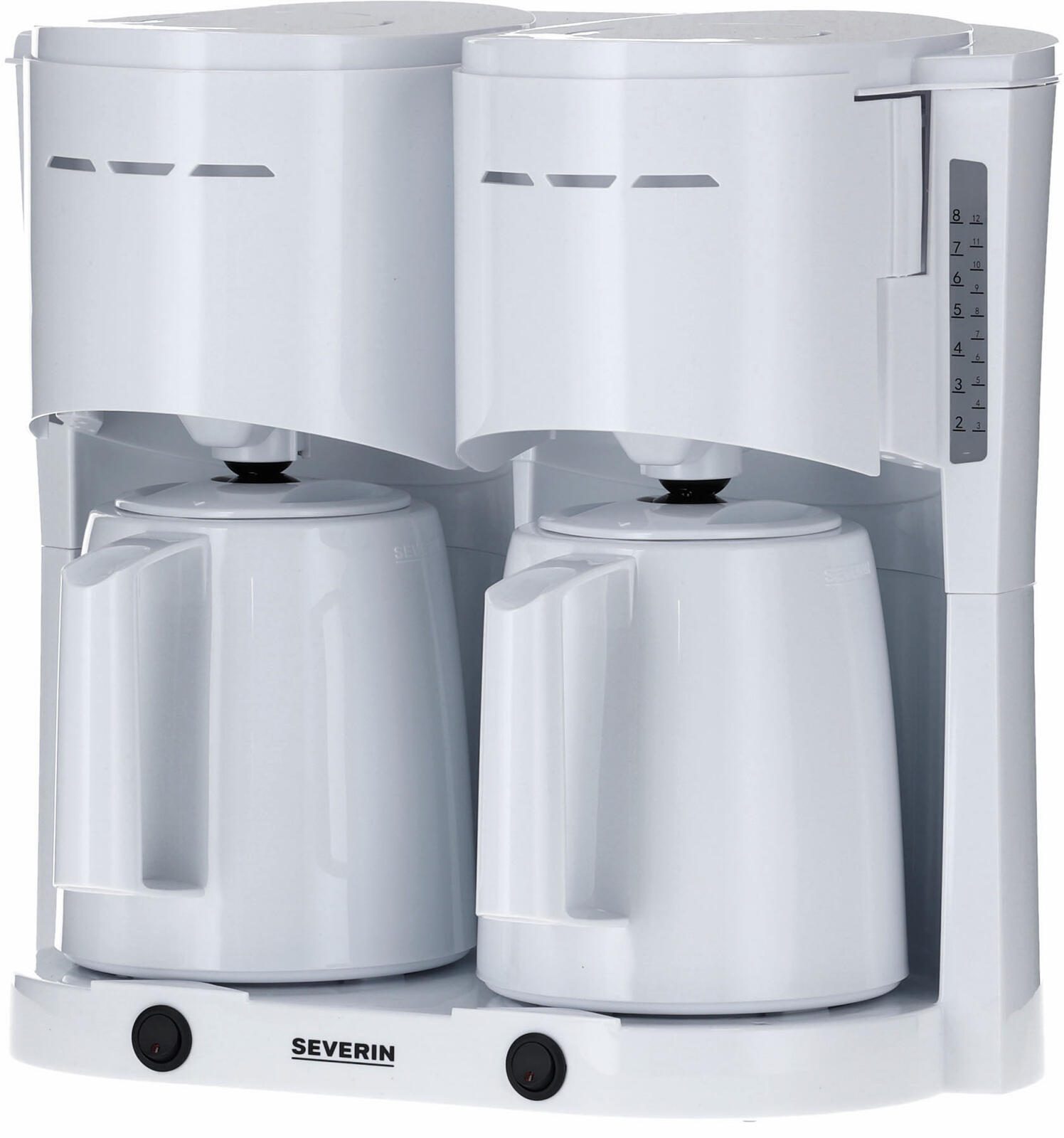 SEVERIN KA 9314 Doppel-Kaffeemaschine 2x 1.000 W weiß