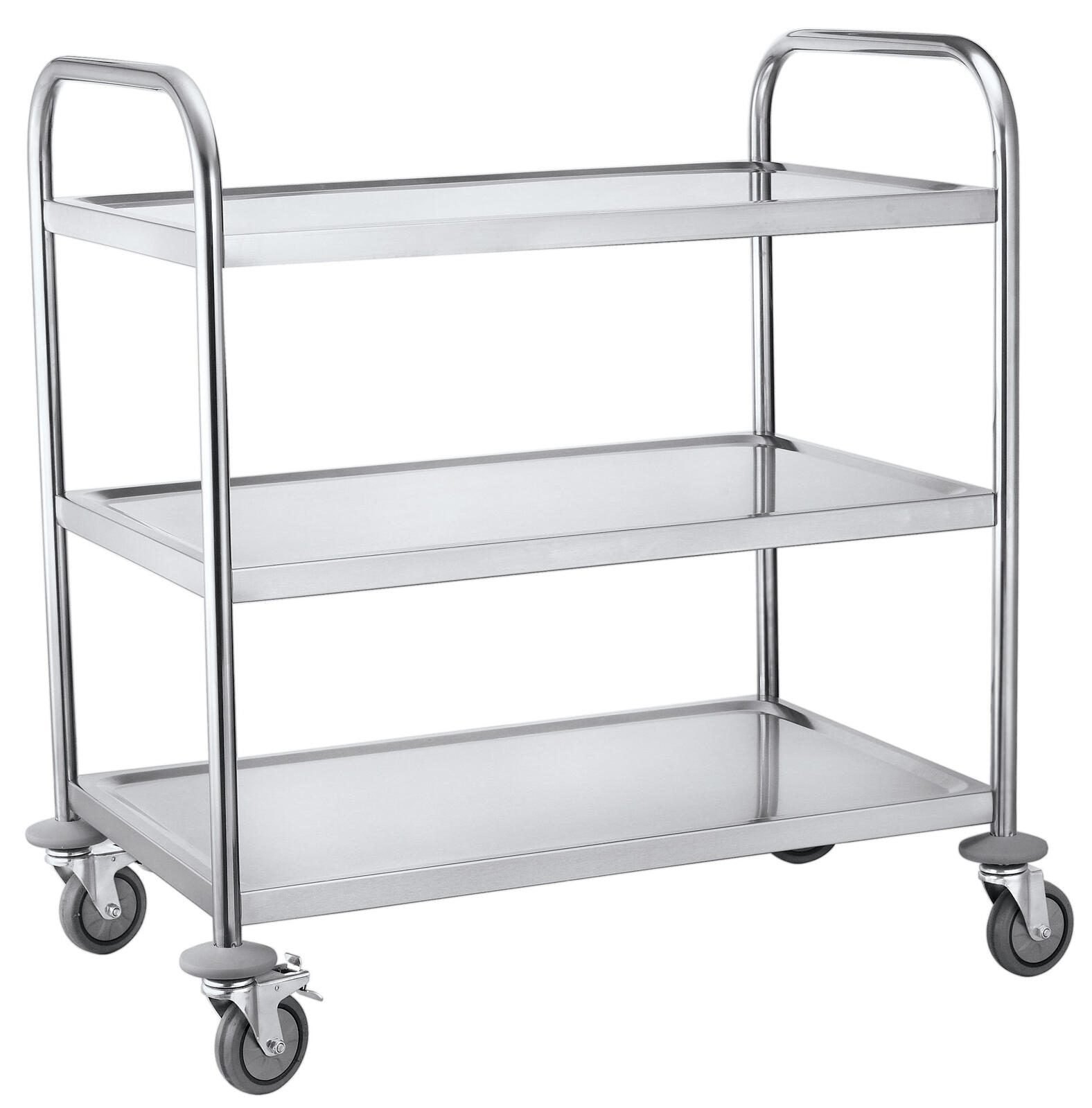 Servierwagen silber 84,5 x 52,5 x 94,0 cm