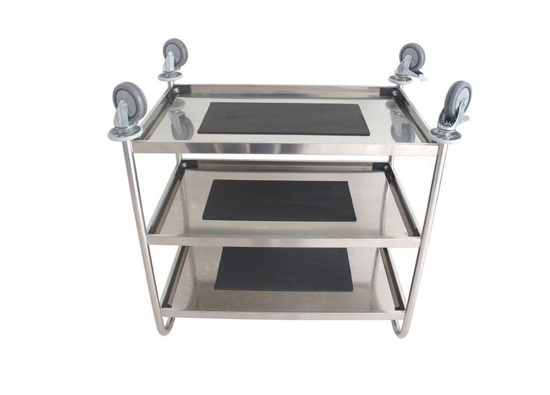 Servierwagen silber 84,5 x 52,5 x 94,0 cm
