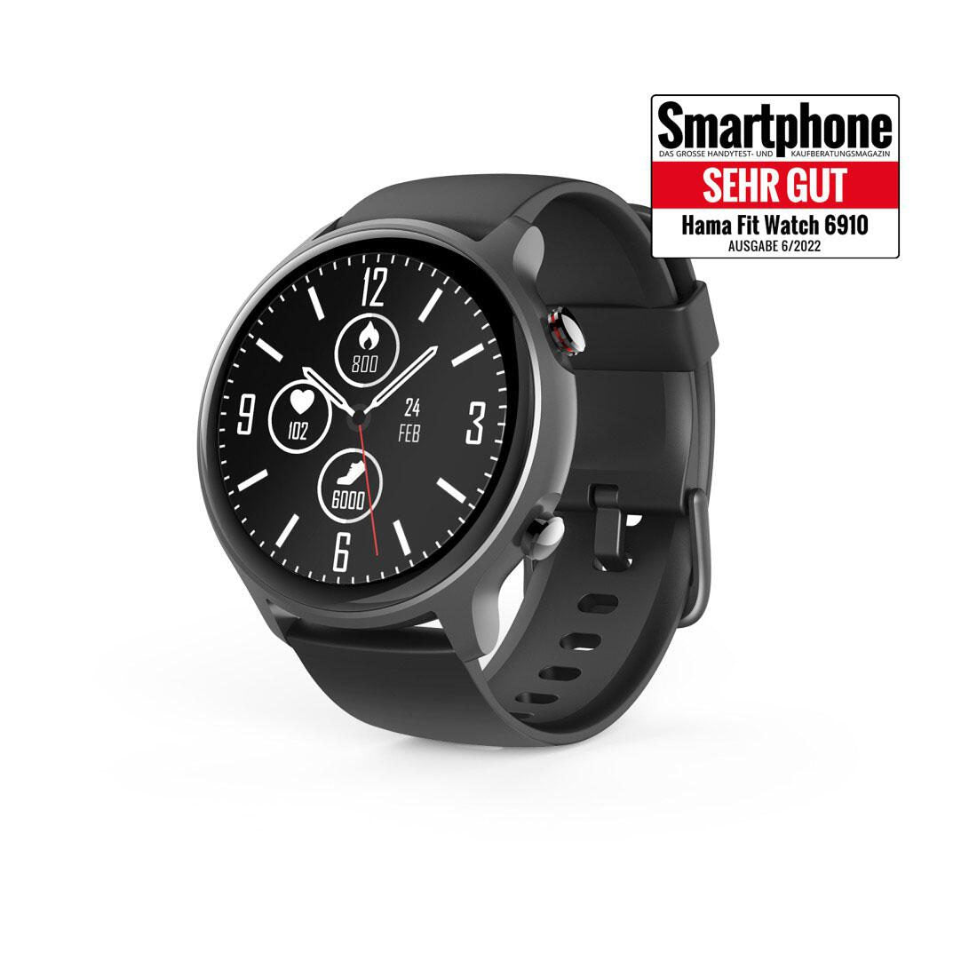 hama Fit Watch 6910 Smartwatch schwarz