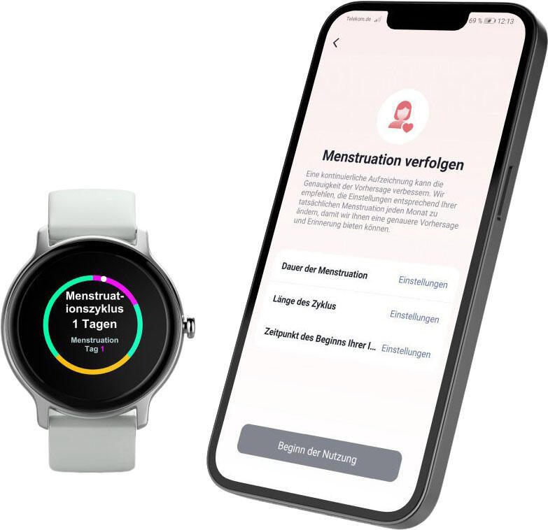 hama Fit Watch 4910 Smartwatch grau