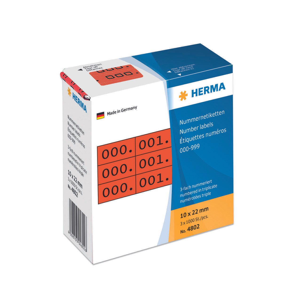 HERMA Klebenummern rot