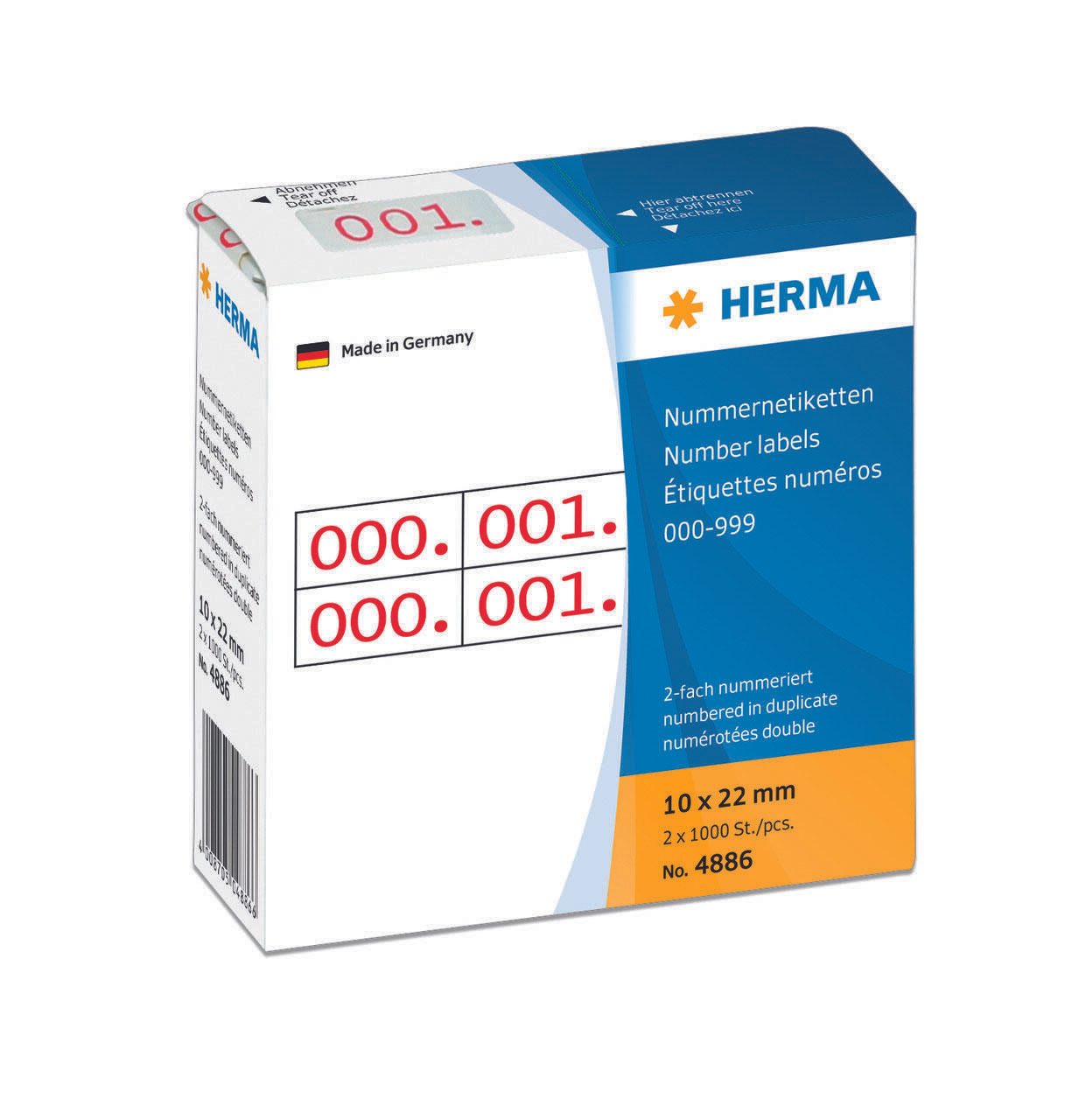 HERMA Klebenummern rot