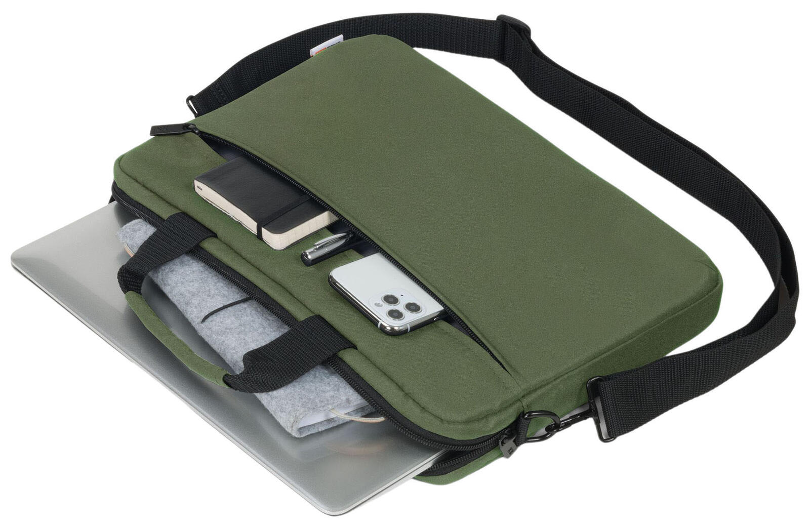BASE XX Laptoptasche Slim olivgrün bis 39,6 cm (15,6 Zoll)