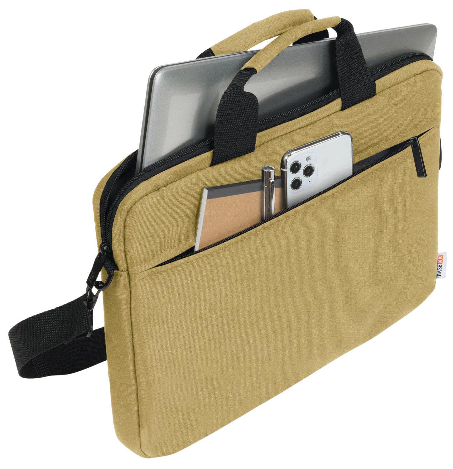 BASE XX Laptoptasche Slim camel braun bis 39,6 cm (15,6 Zoll)