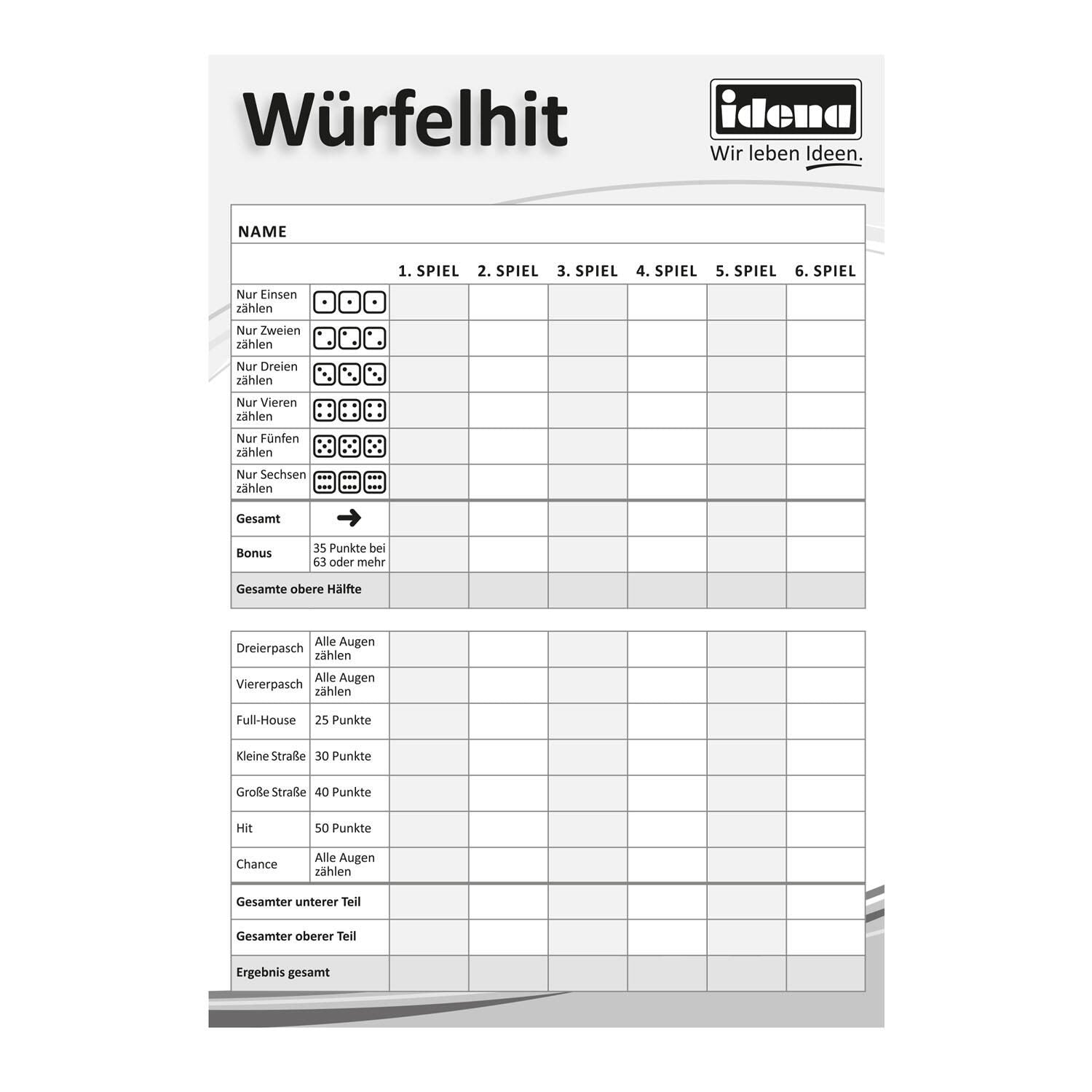 Idena Würfelhit Würfelspiel