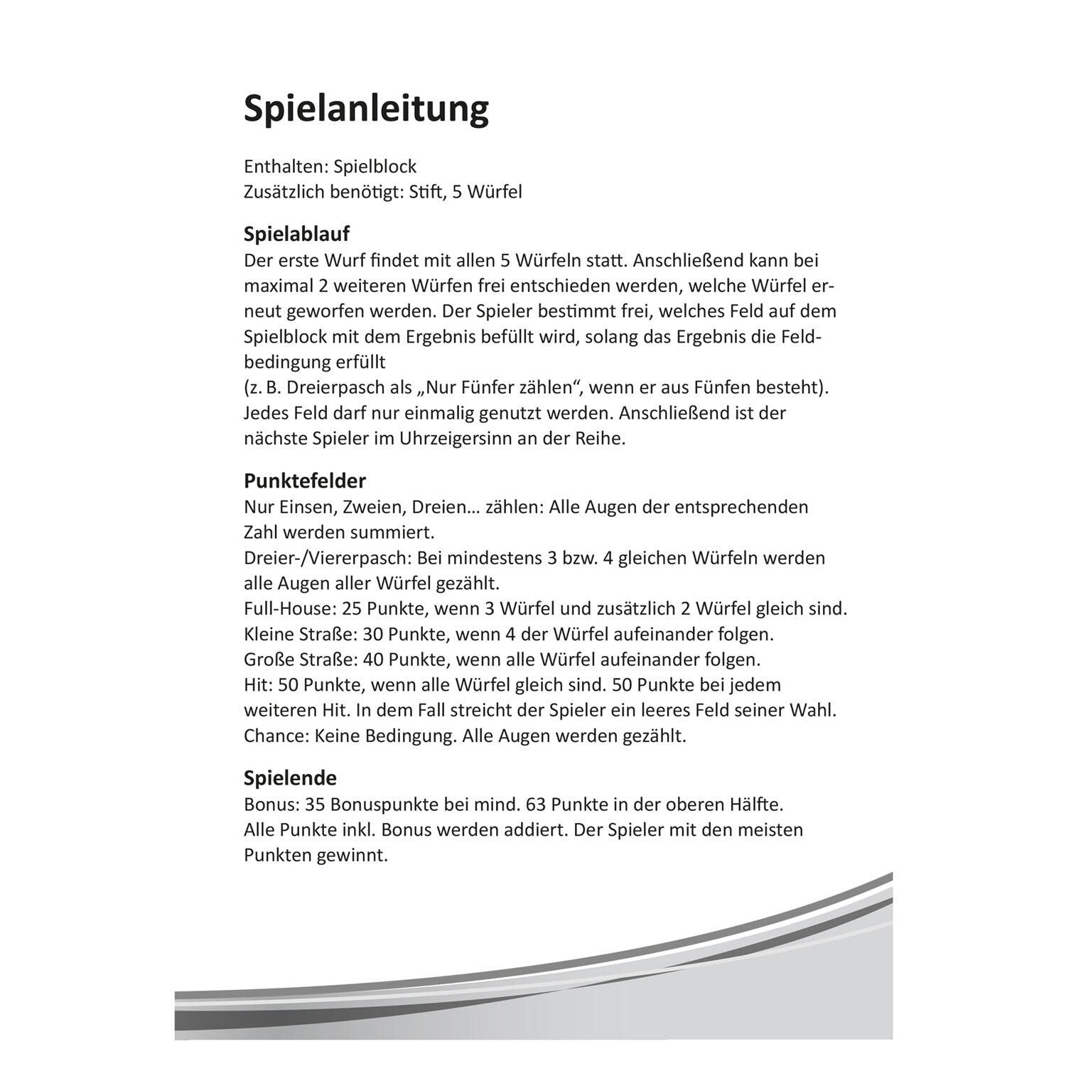 Idena Würfelhit Würfelspiel