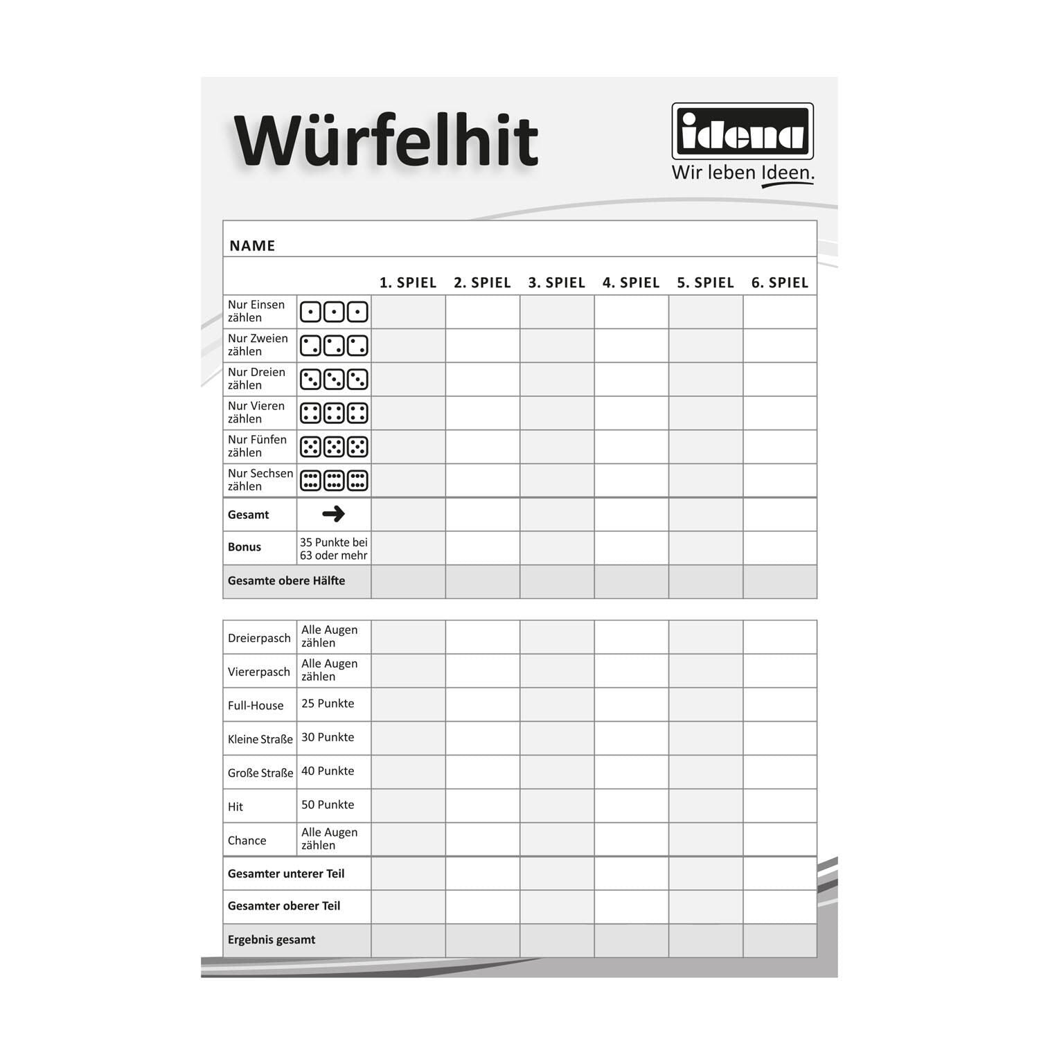 Idena Würfelhit Würfelspiel