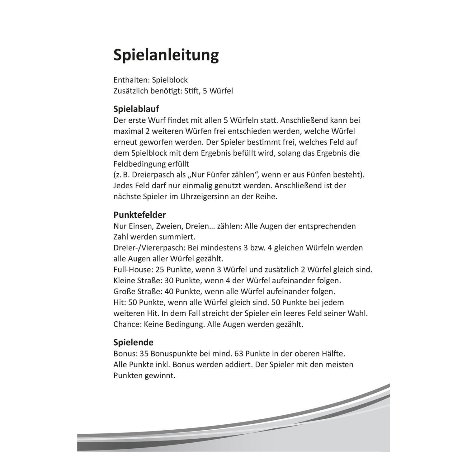 Idena Würfelhit Würfelspiel
