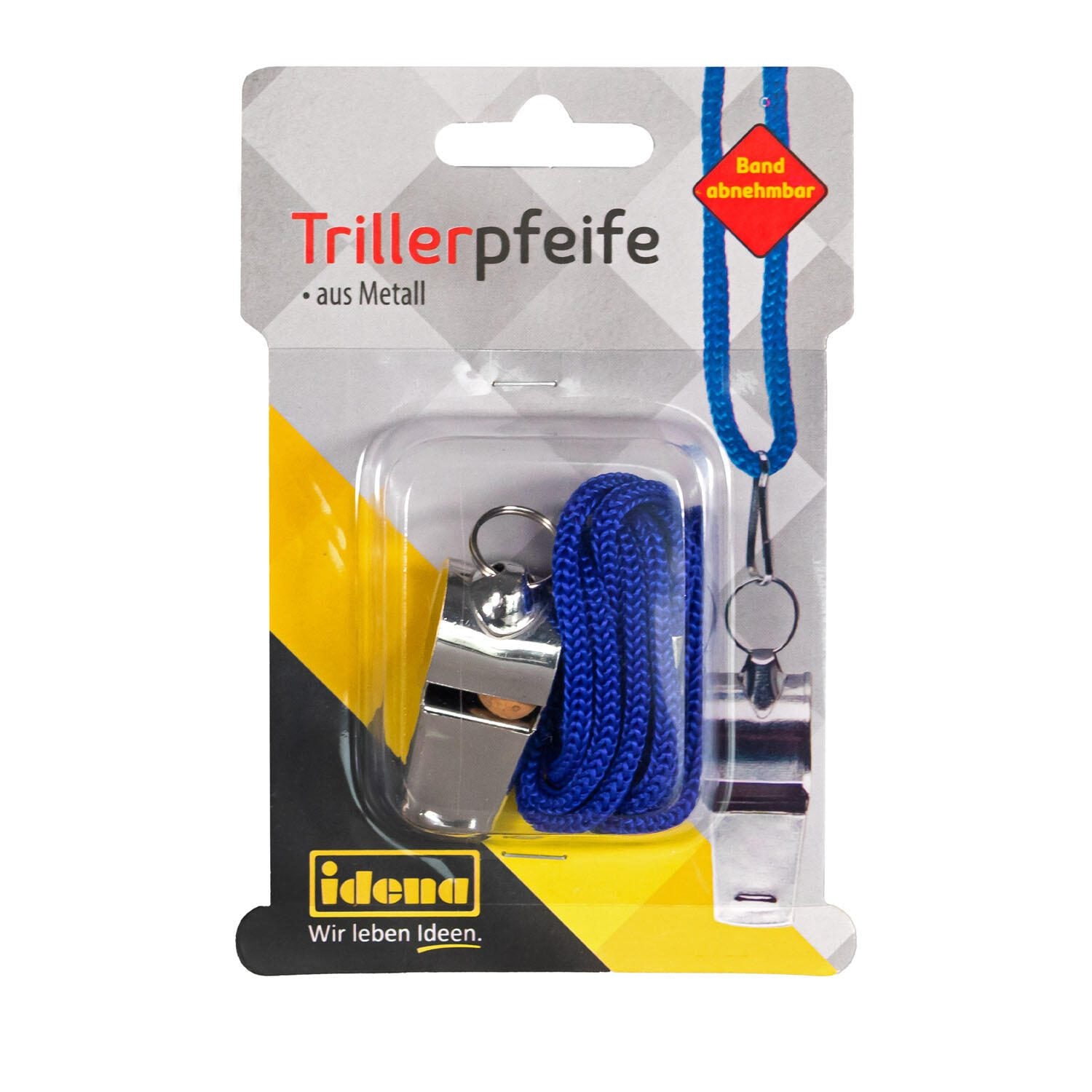 Idena Trillerpfeife silber/blau