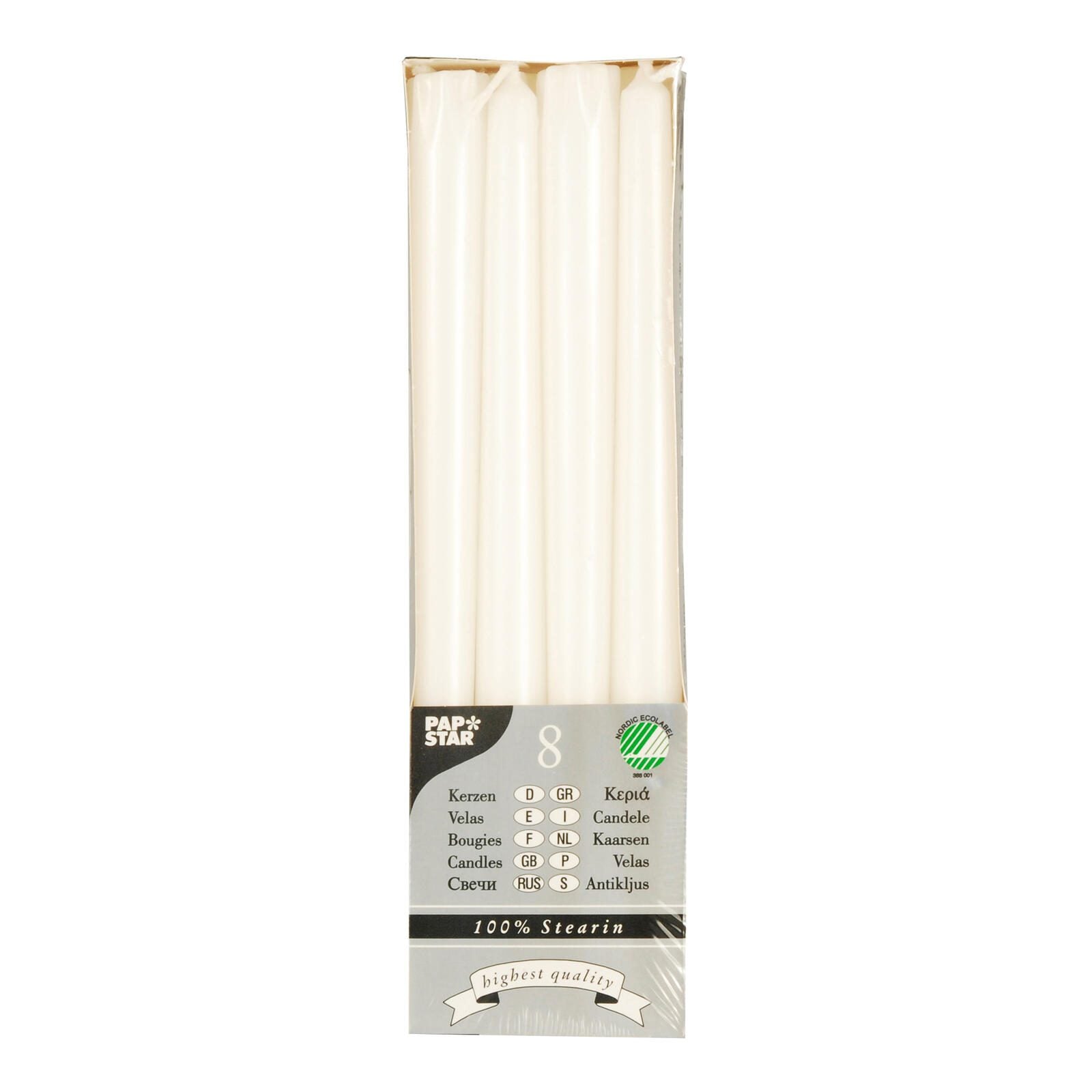 PAPSTAR Kerzen 25 cm weiß