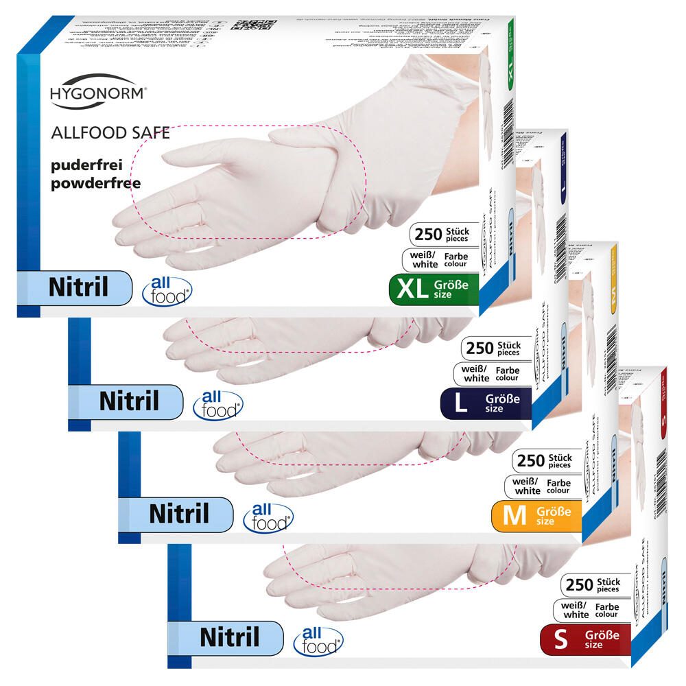 HYGOSTAR Einmalhandschuhe ALLFOOD SAFE S weiß