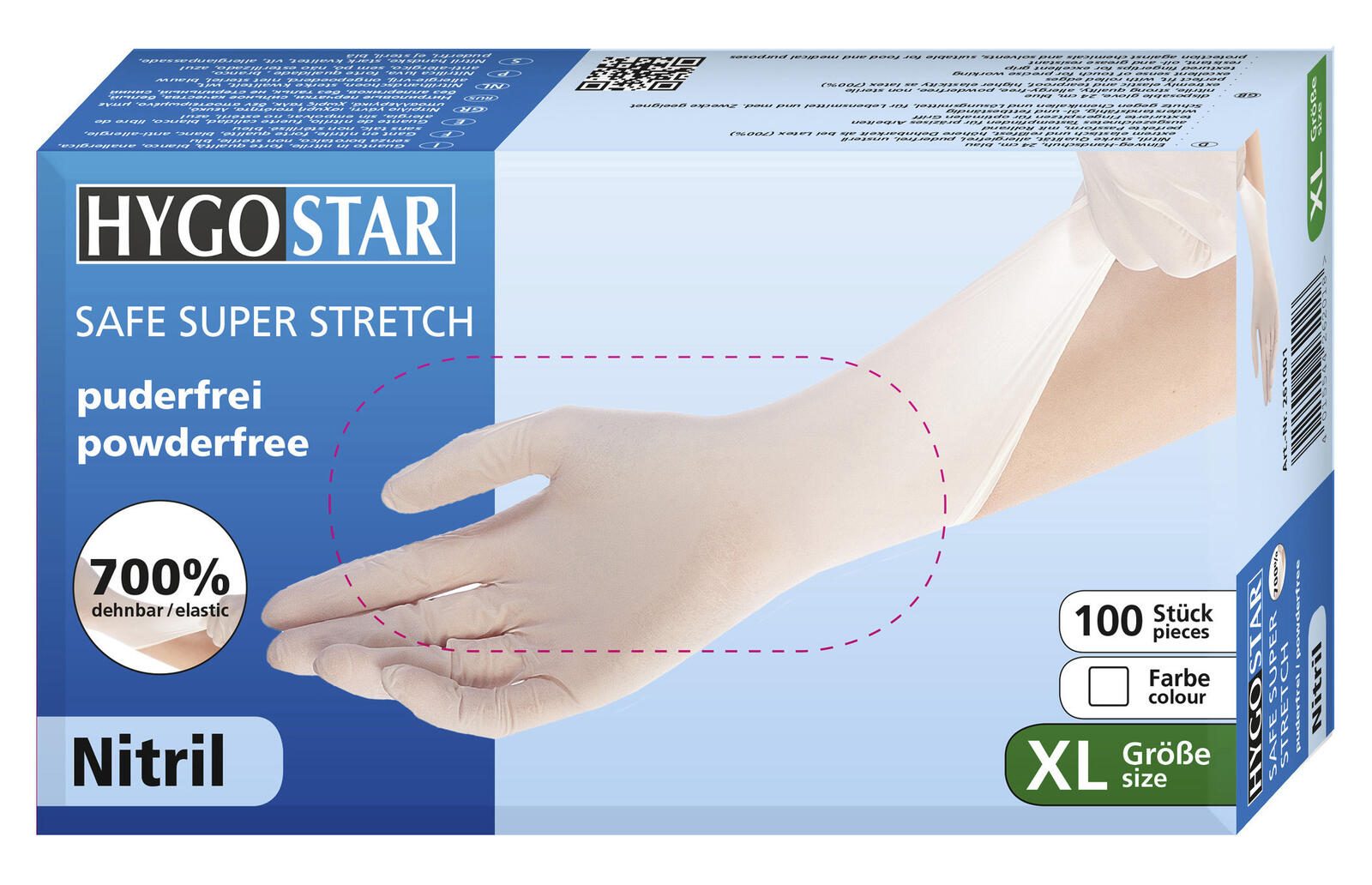 HYGOSTAR Einmalhandschuhe SAFE SUPER STRETCH XL weiß