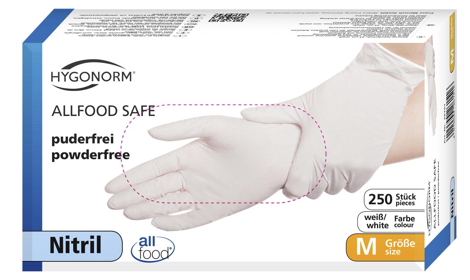 HYGOSTAR Einmalhandschuhe ALLFOOD SAFE M weiß