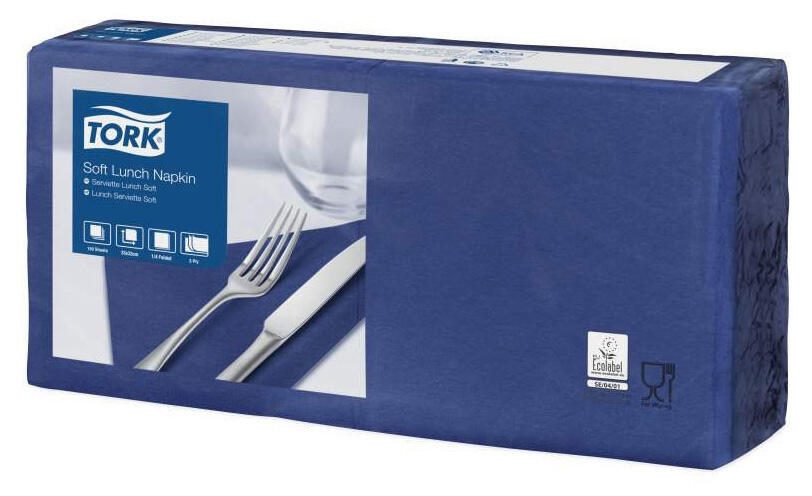 TORK Servietten 32,6 x 33,0 cm 3-lagig dunkelblau
