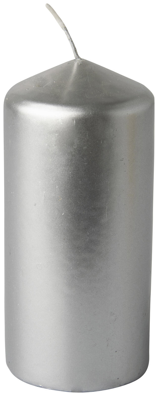 PAPSTAR Kerze 13 cm silber