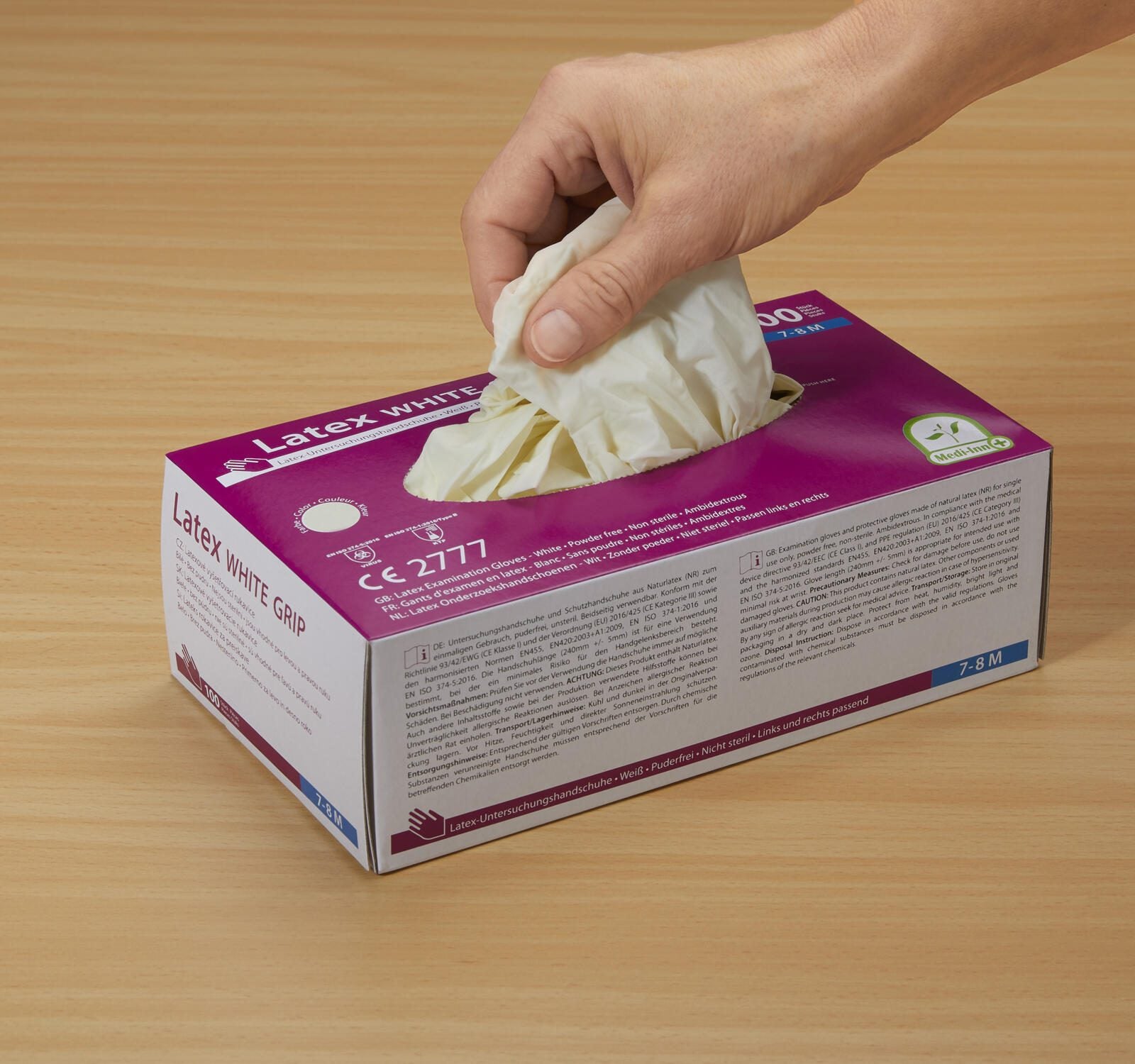 PAPSTAR Einmalhandschuhe white grip M transparent