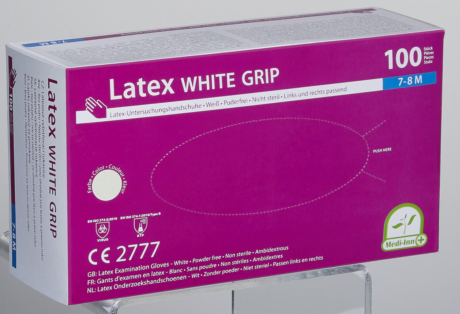 PAPSTAR Einmalhandschuhe white grip M transparent